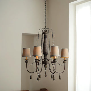 Arshaor Lustre Bois Métal Luxe Postmoderne Salon