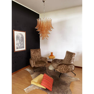 Ersoran Lustre Métal Verre Luxe Postmoderne
