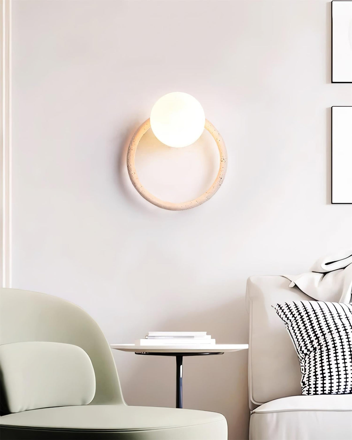 Geylo Travertine Wing Wall Light-Neutral Decor