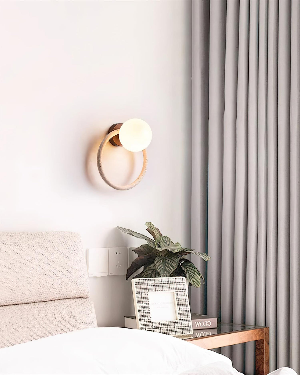 Geylo Travertine Wing Wall Light-Neutral Decor