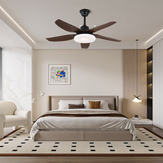 Plafonnier Ventilateur Luvo Moderne en Bois
