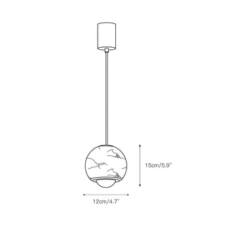 Zephaan Suspension Laiton Albâtre Moderne Minimaliste