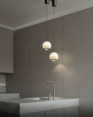 Zephaan Suspension Laiton Albâtre Moderne Minimaliste