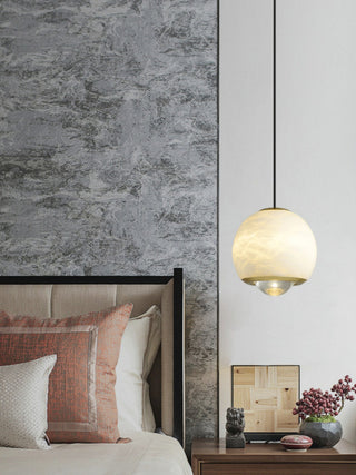 Zephaan Suspension Laiton Albâtre Moderne Minimaliste
