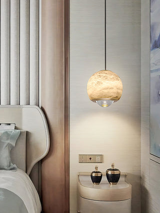 Zephaan Suspension Laiton Albâtre Moderne Minimaliste
