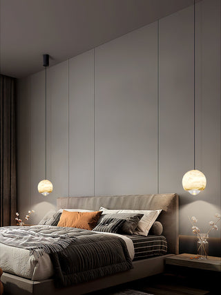 Zephaan Suspension Laiton Albâtre Moderne Minimaliste