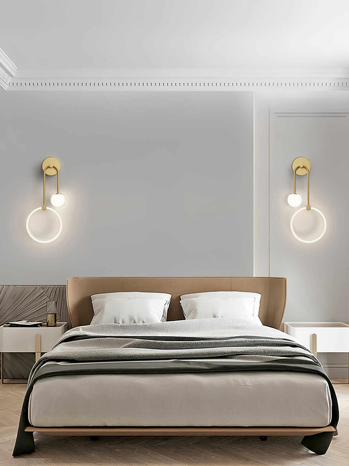 Edruna Applique Murale LED Laiton Minimaliste Moderne