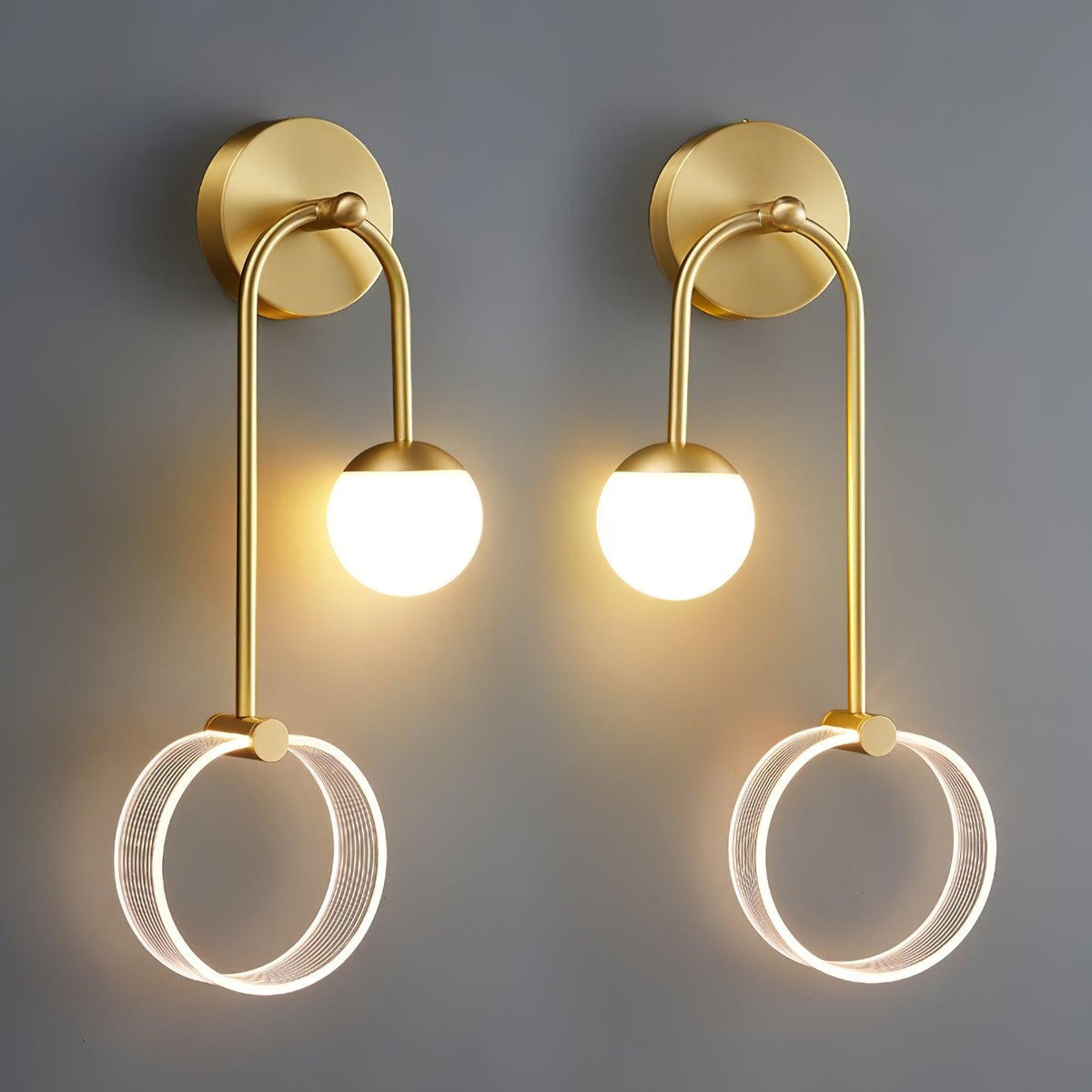 Edruna Applique Murale LED Laiton Minimaliste Moderne