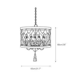 Cetheel Lustre Tambour Métal Luxe Postmoderne