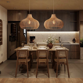 Elsilira Suspension Rotin Élégance Naturelle