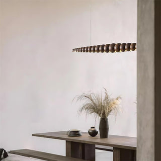 Favon Lustre en Bois à Perles