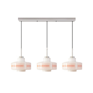 Roko Suspension Mid Century Vintage Blanc et Orange