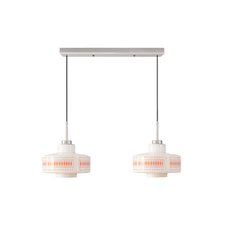 Roko Suspension Mid Century Vintage Blanc et Orange