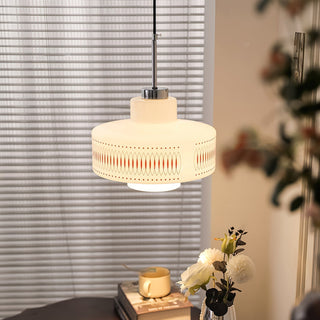 Roko Suspension Mid Century Vintage Blanc et Orange