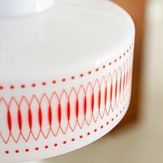 Roko Suspension Mid Century Vintage Blanc et Orange