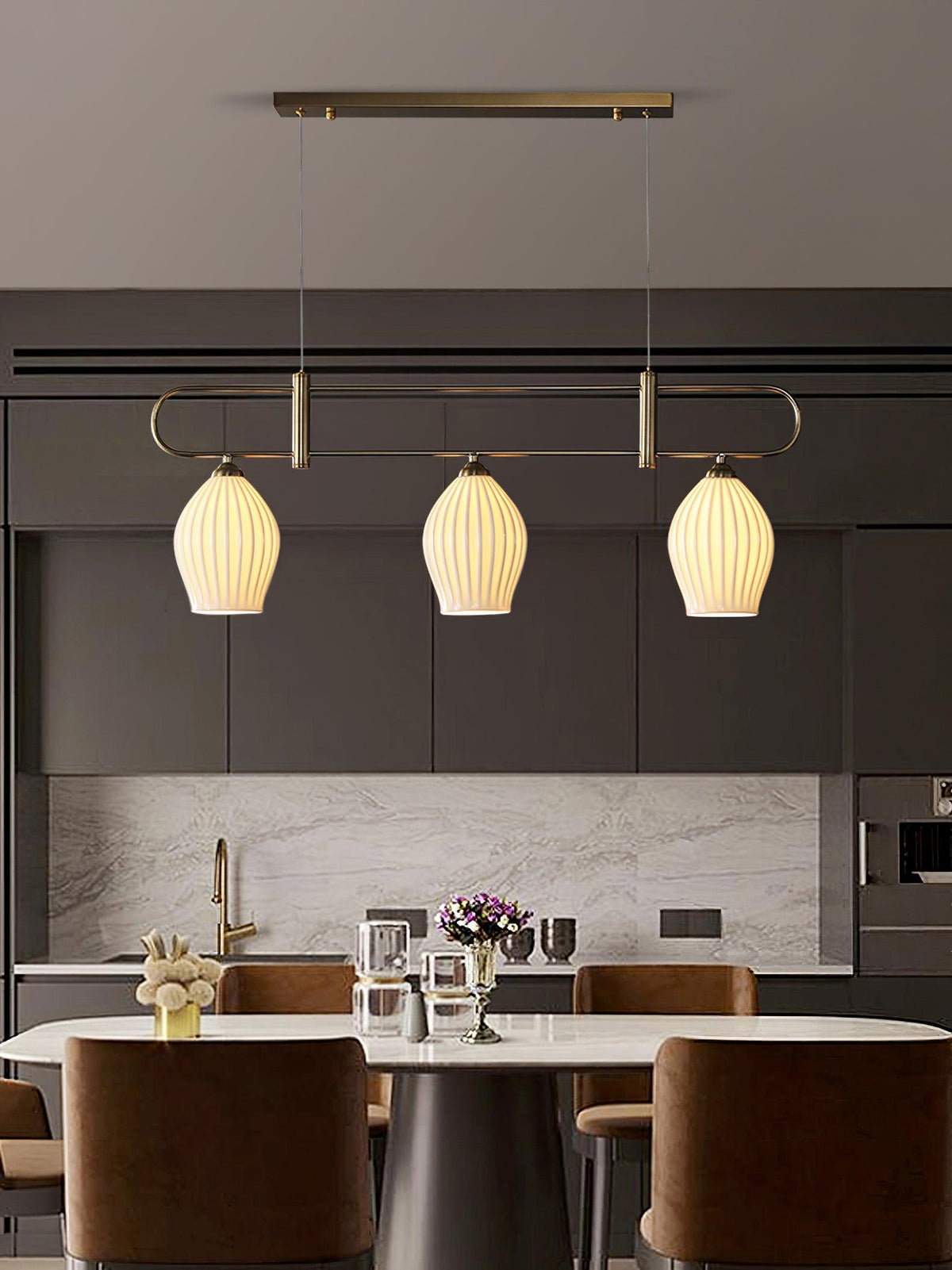 Arlirir Moderne Minimaliste Art Céramique Suspension Lumière