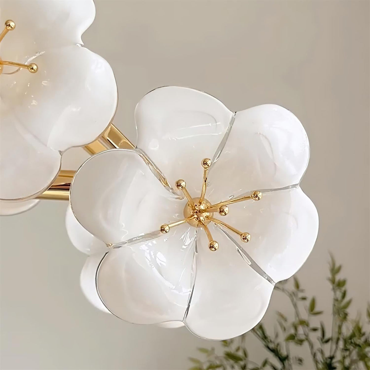 Aurora Flowers Chandelier-Neutral Decor