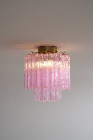 Aurora Plafonnier en Verre Rose Moderne