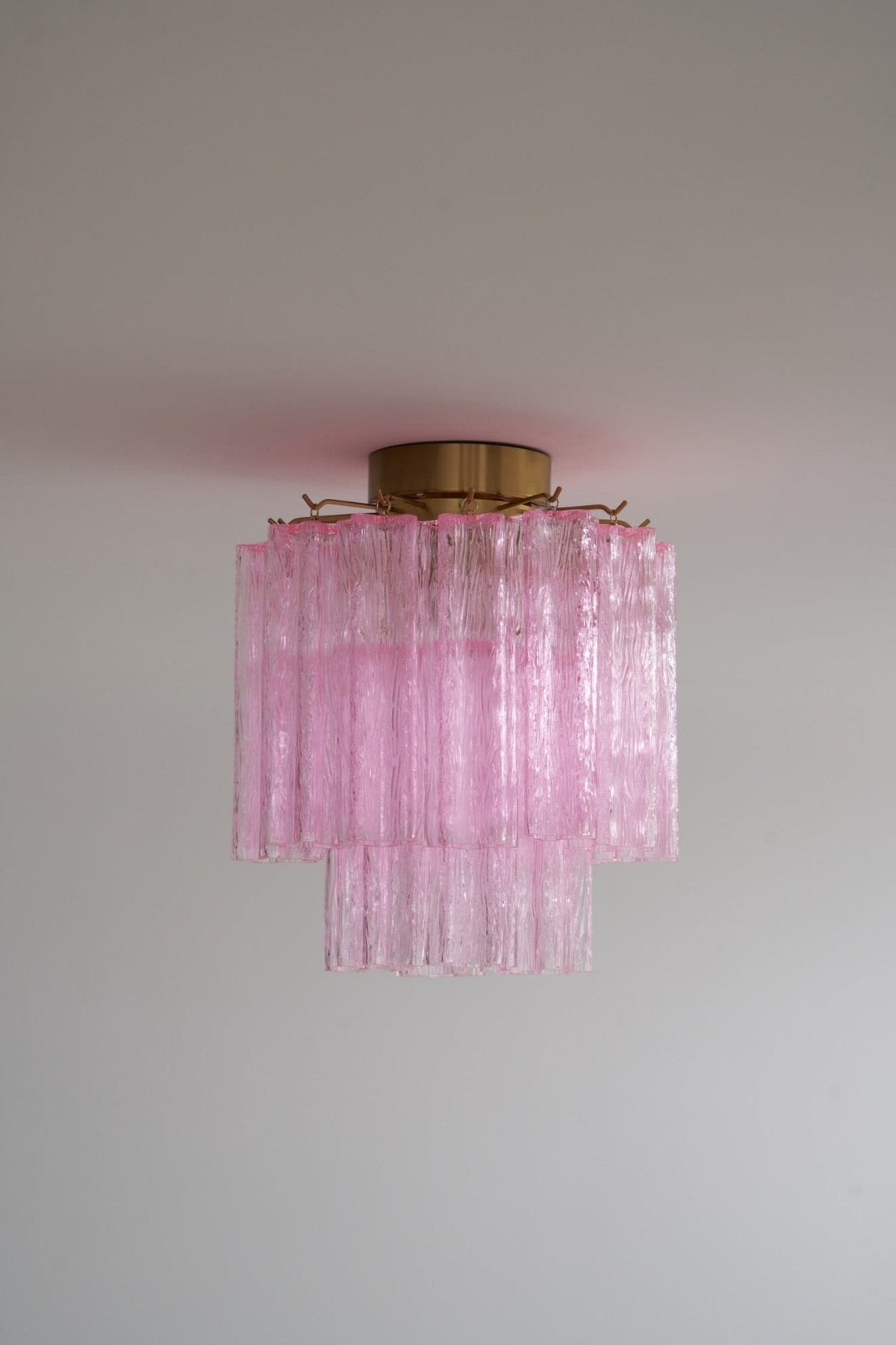 Orline Plafonnier en Verre Rose Moderne