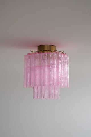 Aurora Plafonnier en Verre Rose Moderne