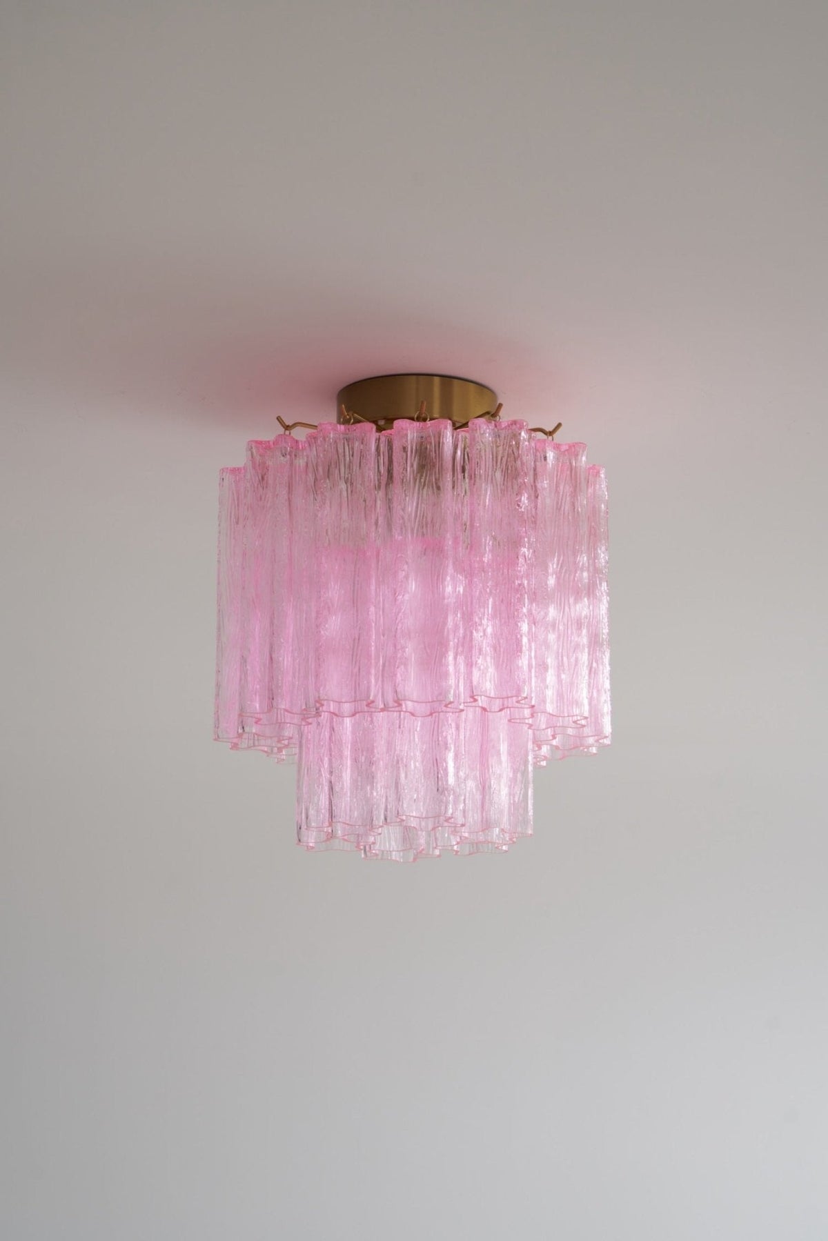 Orline Plafonnier en Verre Rose Moderne