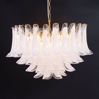 Aurora Lustre Rose Verre Feuille Superposé Florale Glamour