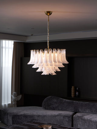 Aurora Lustre Rose Verre Feuille Superposé Florale Glamour