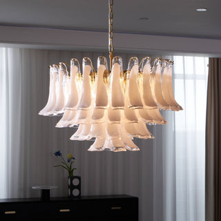 Aurora Lustre Rose Verre Feuille Superposé Florale Glamour