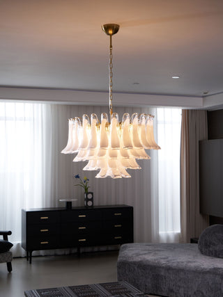 Aurora Lustre Rose Verre Feuille Superposé Florale Glamour