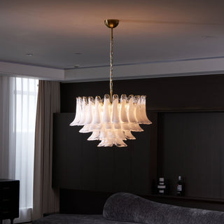 Aurora Lustre Rose Verre Feuille Superposé Florale Glamour