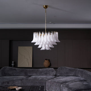 Aurora Lustre Rose Verre Feuille Superposé Florale Glamour