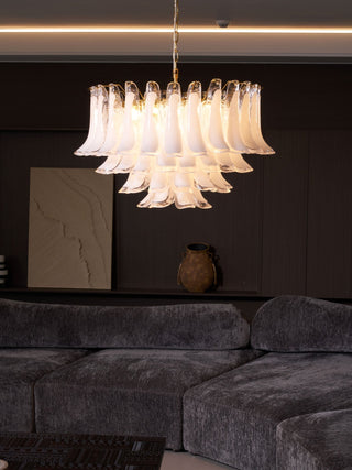 Aurora Lustre Rose Verre Feuille Superposé Florale Glamour