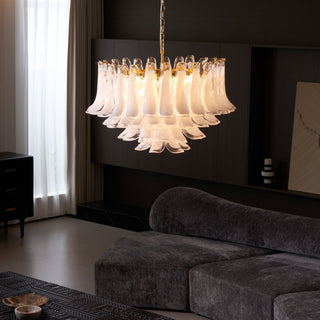 Aurora Lustre Rose Verre Feuille Superposé Florale Glamour