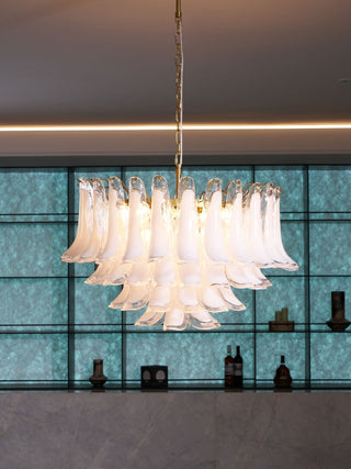 Aurora Lustre Rose Verre Feuille Superposé Florale Glamour