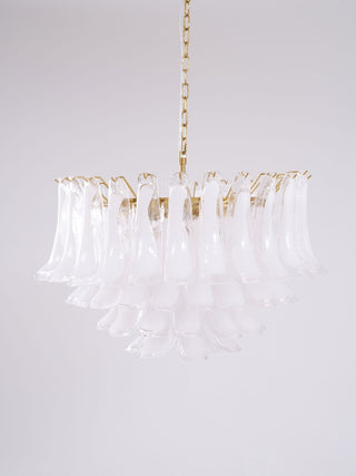 Aurora Lustre Rose Verre Feuille Superposé Florale Glamour