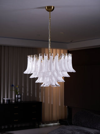 Aurora Lustre Rose Verre Feuille Superposé Florale Glamour