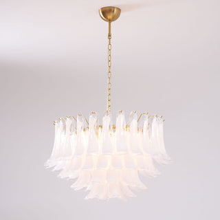 Aurora Lustre Rose Verre Feuille Superposé Florale Glamour