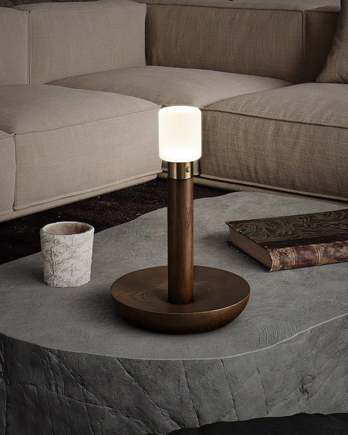 Lumaice Lampe de Table en Bois Minimaliste
