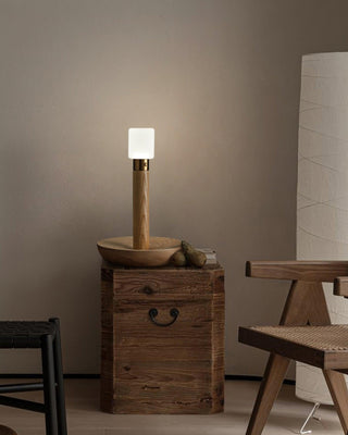 Lumaice Lampe de Table en Bois Minimaliste