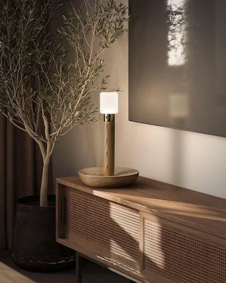 Lumaice Lampe de Table en Bois Minimaliste