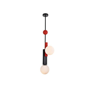 Solara Suspension Double Globe Barres Linéaires Géométrique