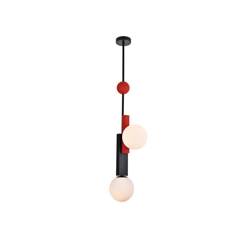 Aurenna Suspension Double Globe Barres Linéaires Géométrique