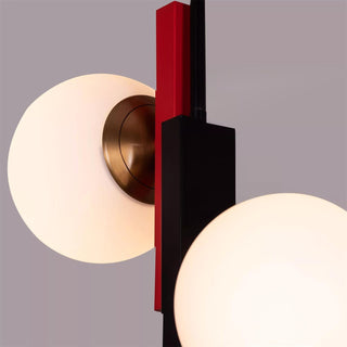 Solara Suspension Double Globe Barres Linéaires Géométrique