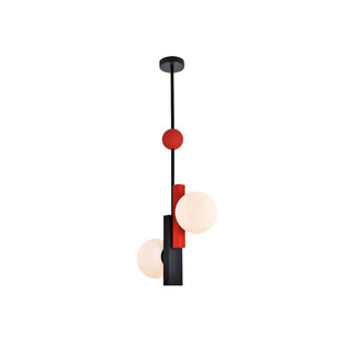 Solara Suspension Double Globe Barres Linéaires Géométrique