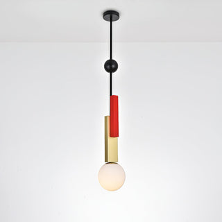 Solara Suspension Double Globe Barres Linéaires Géométrique