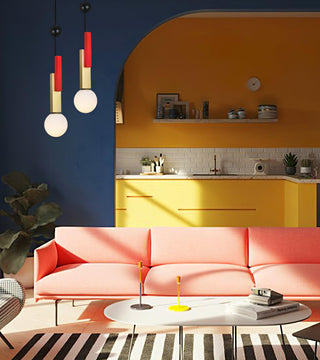 Solara Suspension Double Globe Barres Linéaires Géométrique