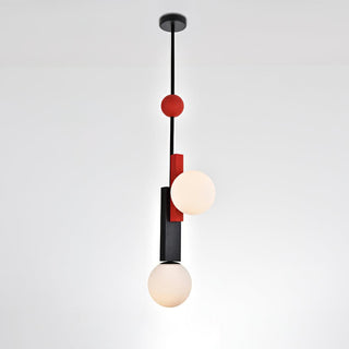 Solara Suspension Double Globe Barres Linéaires Géométrique