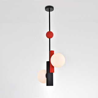 Solara Suspension Double Globe Barres Linéaires Géométrique