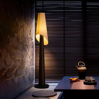 Curven Lampadaire en Bois Et Marbre