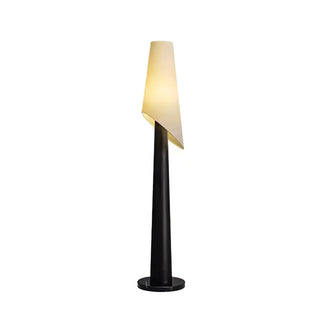 Curven Lampadaire en Bois Et Marbre